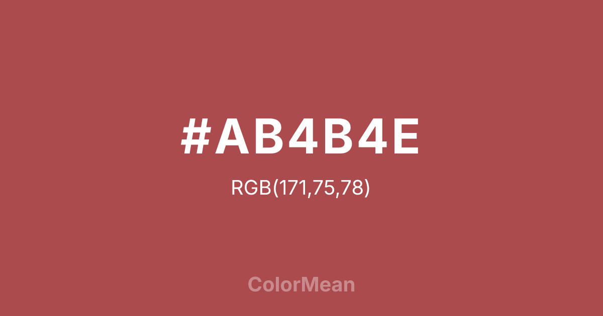 #AB4B4E color swatch