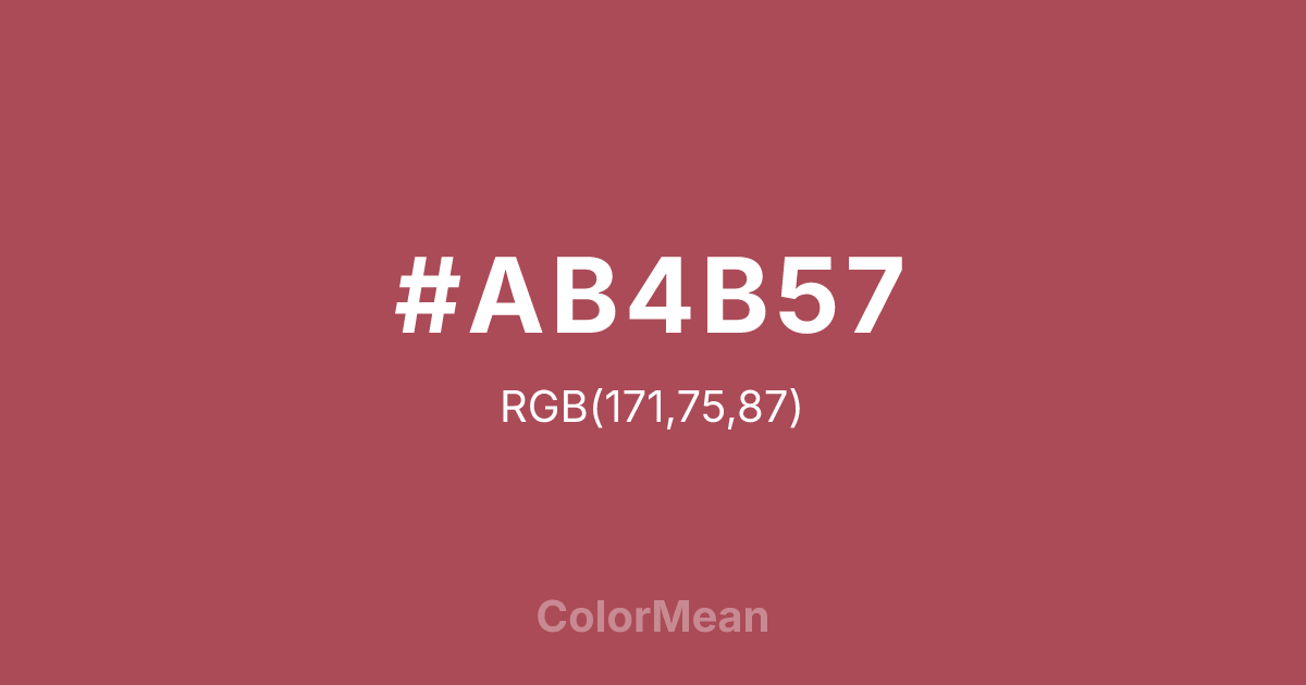 #AB4B57 color swatch