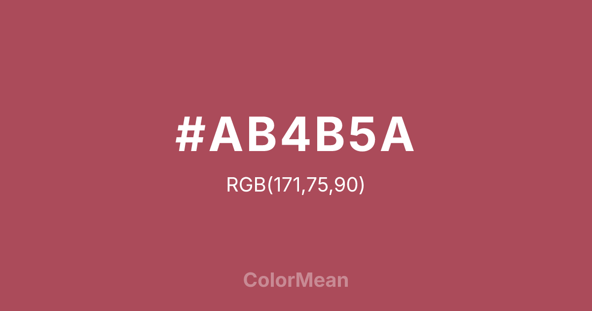 #AB4B5A color swatch