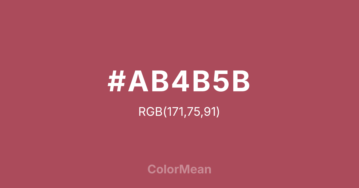 #AB4B5B color swatch