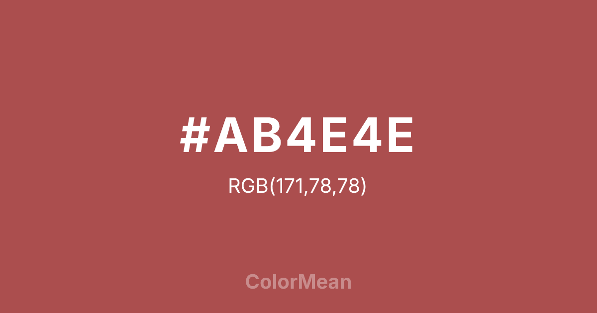 #AB4E4E color swatch