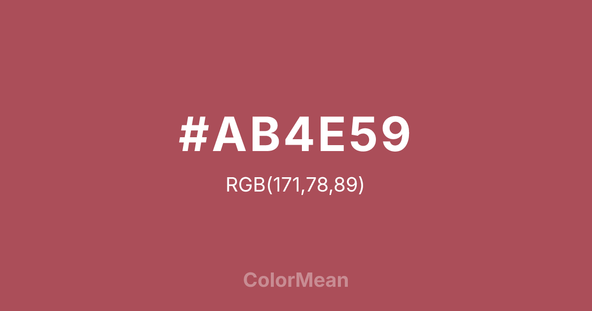 #AB4E59 color swatch