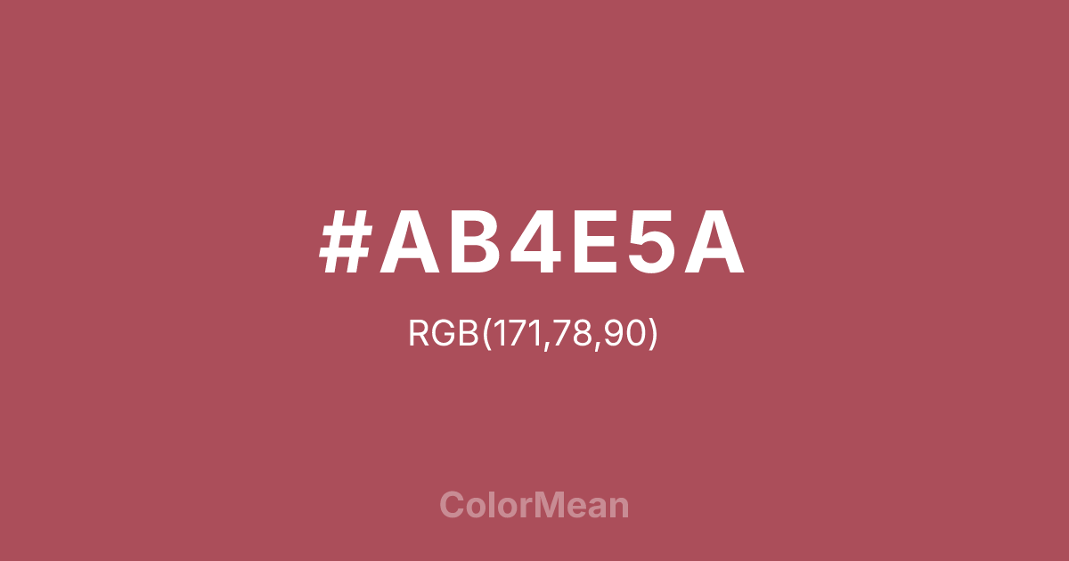 #AB4E5A color swatch