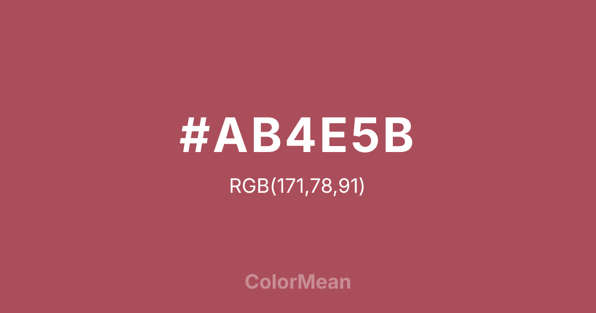 #AB4E5B color swatch