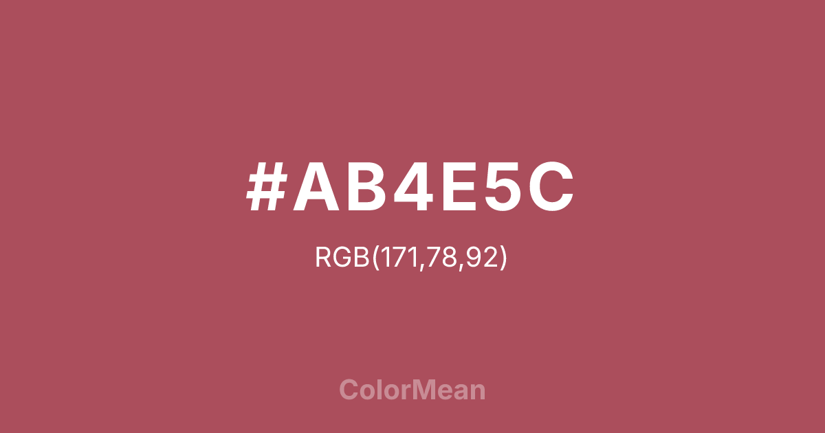 #AB4E5C color swatch