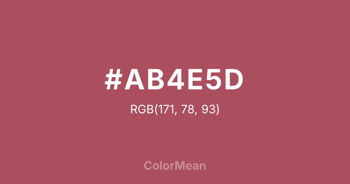 #AB4E5D color swatch