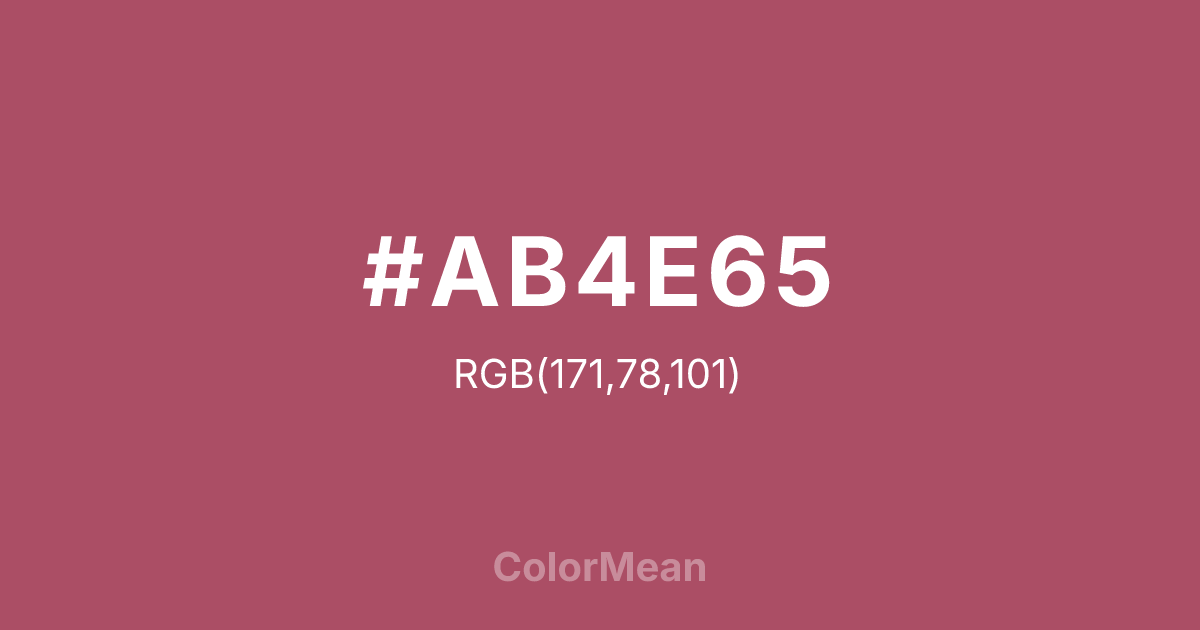 #AB4E65 color swatch