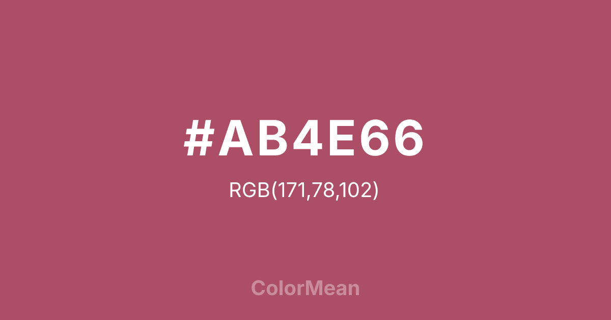 #AB4E66 color swatch