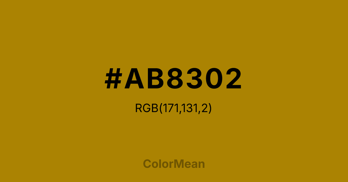 #AB8302 color swatch