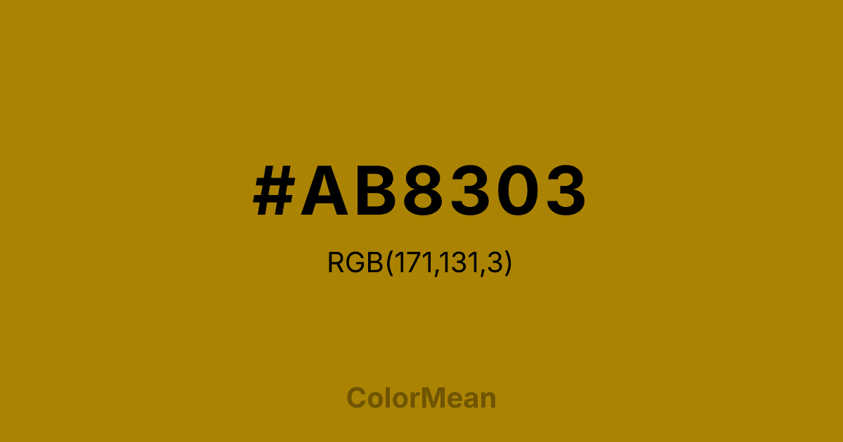 #AB8303 color swatch