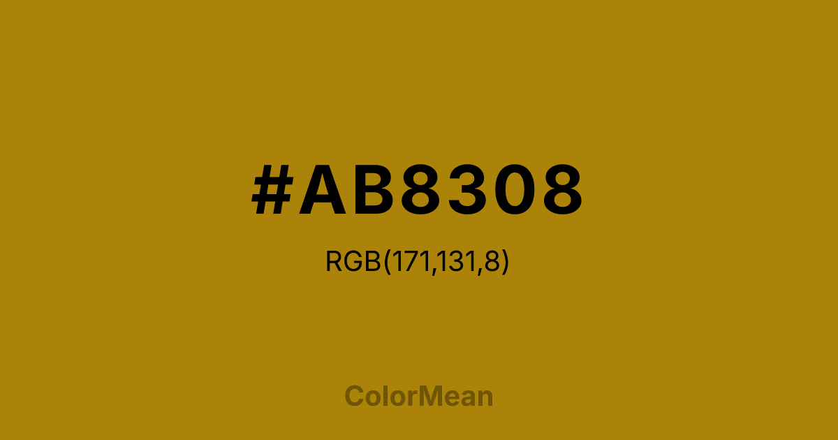 #AB8308 color swatch