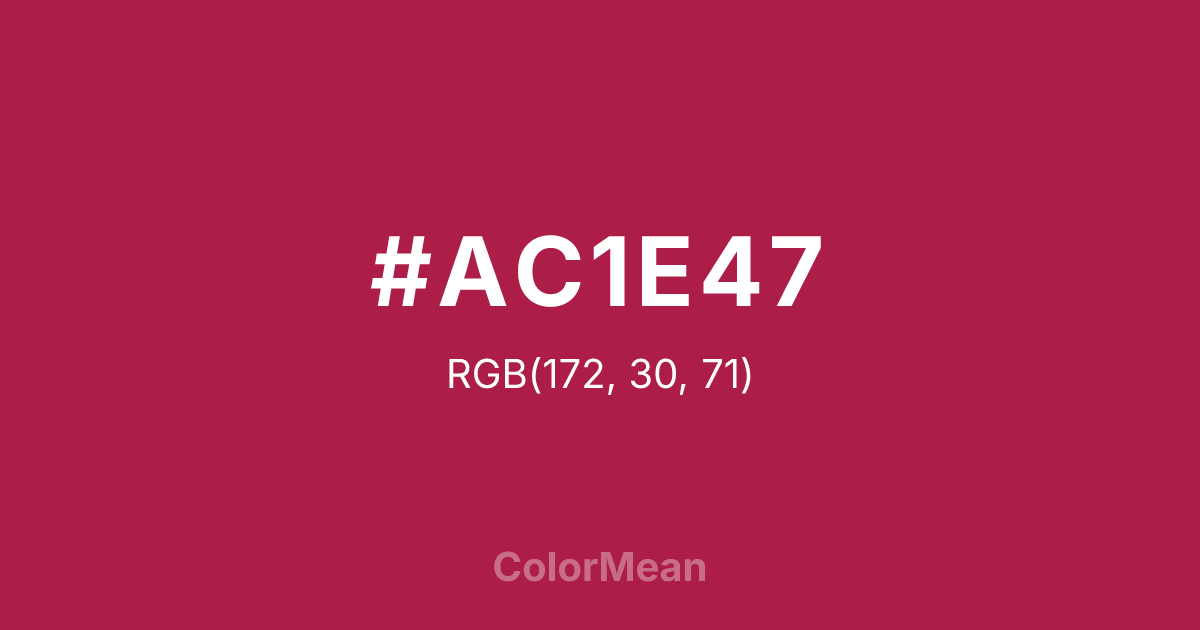 #AC1E47 color swatch