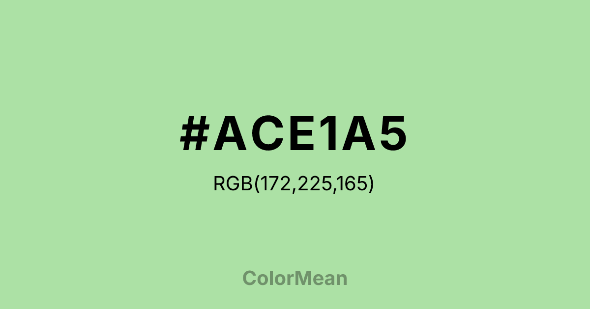 #ACE1A5 color swatch
