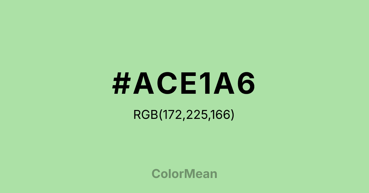 #ACE1A6 color swatch