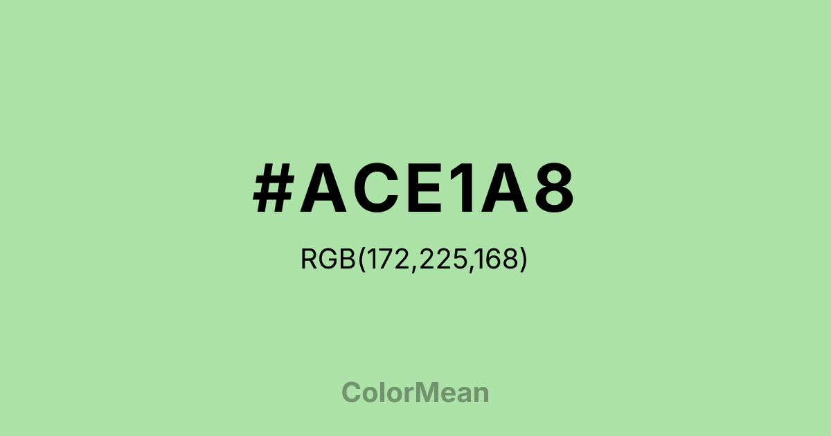 #ACE1A8 color swatch