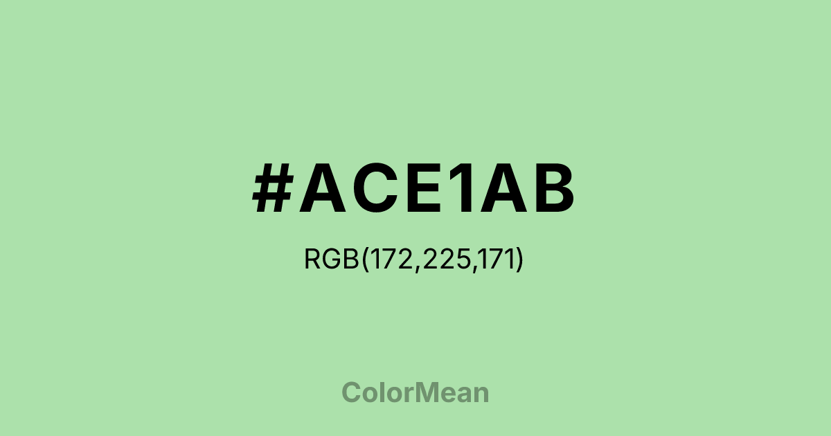 #ACE1AB color swatch