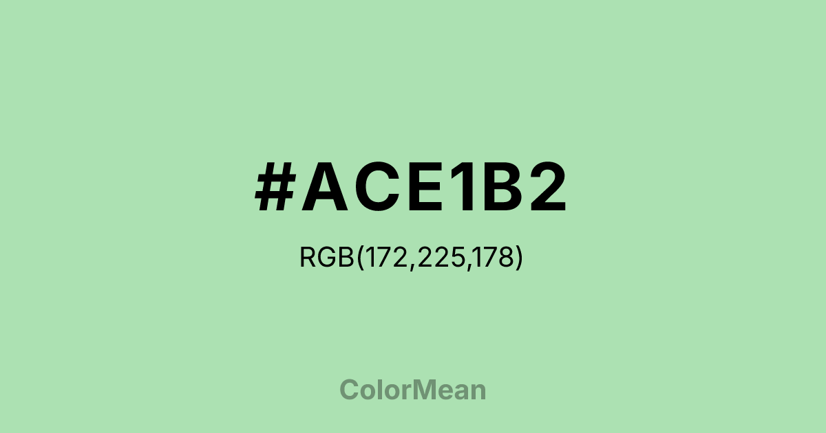 #ACE1B2 color swatch