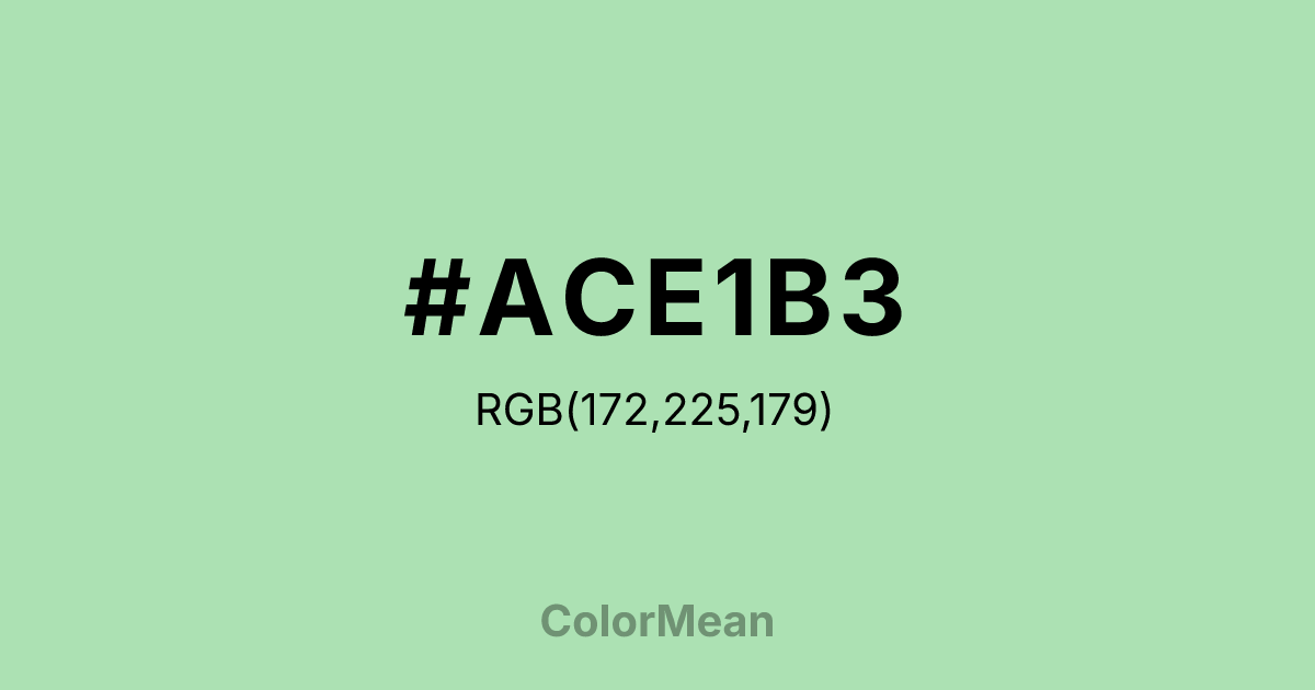 #ACE1B3 color swatch