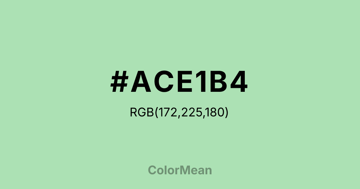 #ACE1B4 color swatch