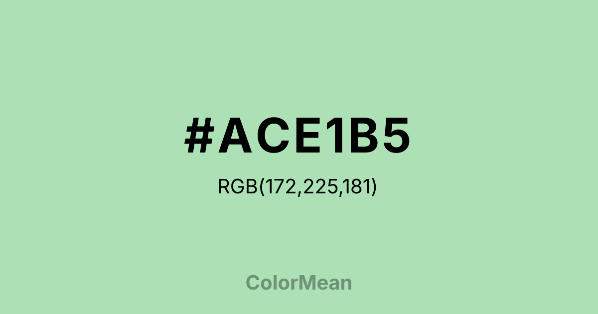 #ACE1B5 color swatch