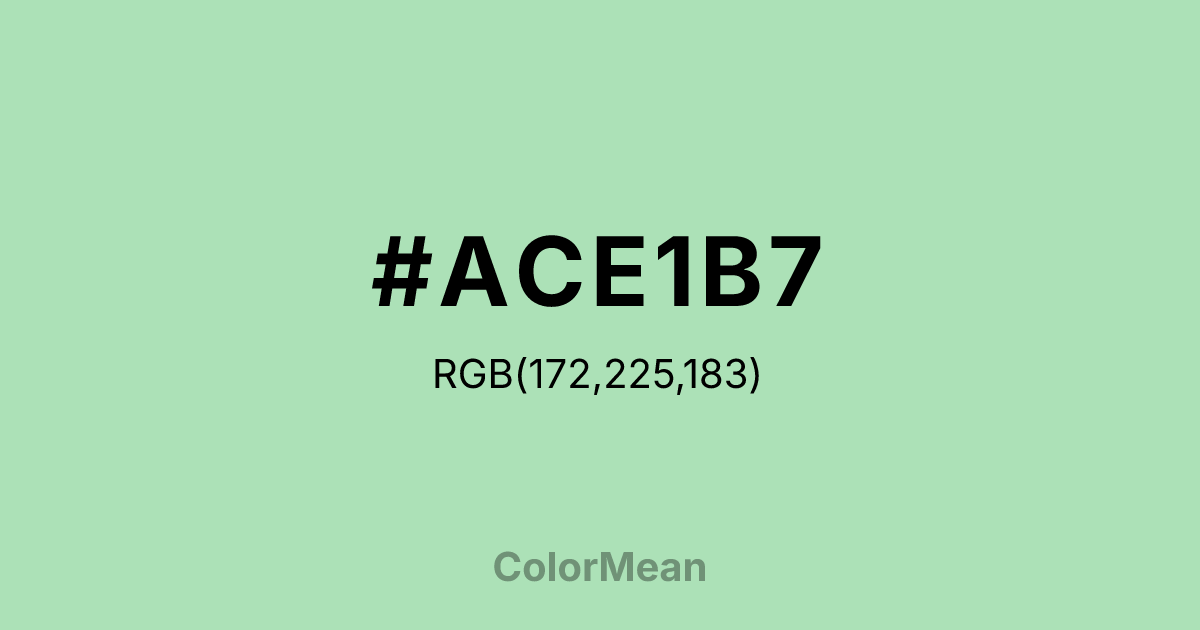 #ACE1B7 color swatch