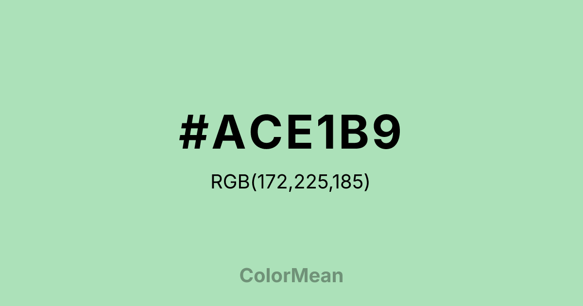 #ACE1B9 color swatch