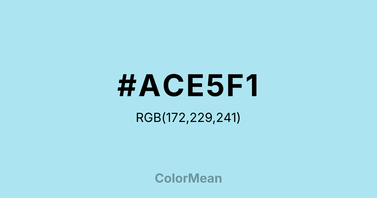 #ACE5F1 color swatch