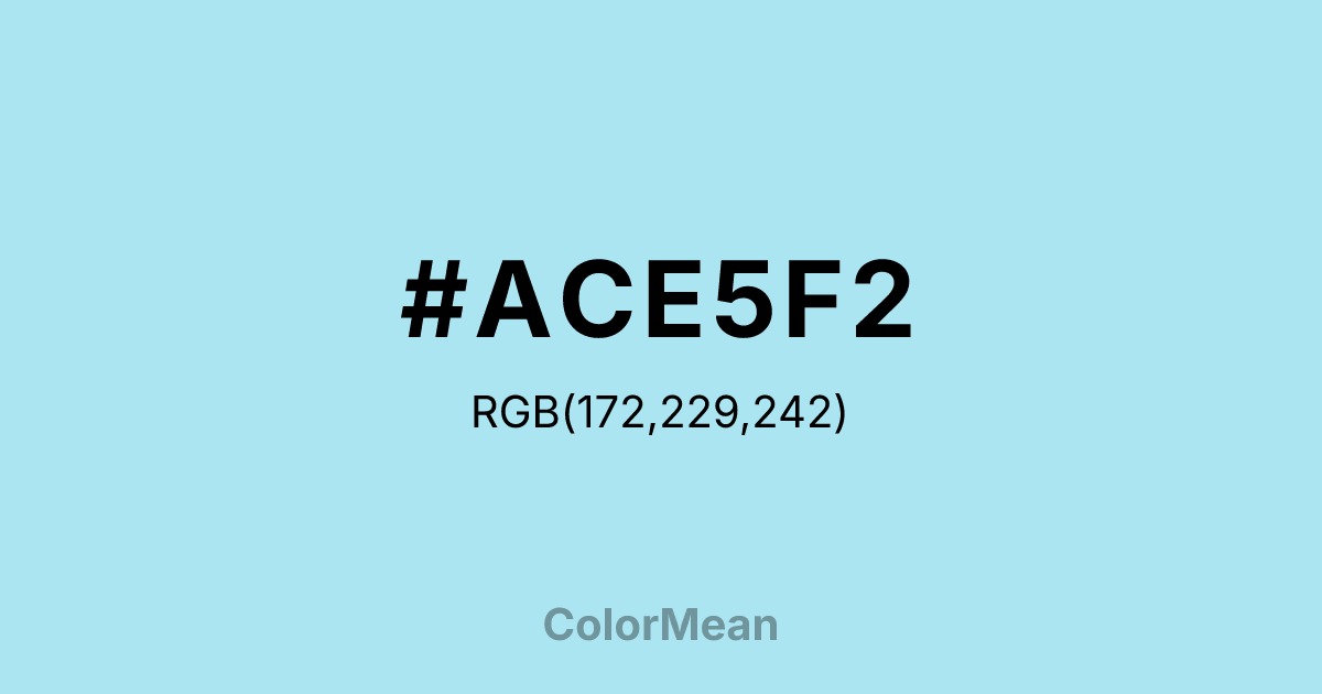 #ACE5F2 color swatch