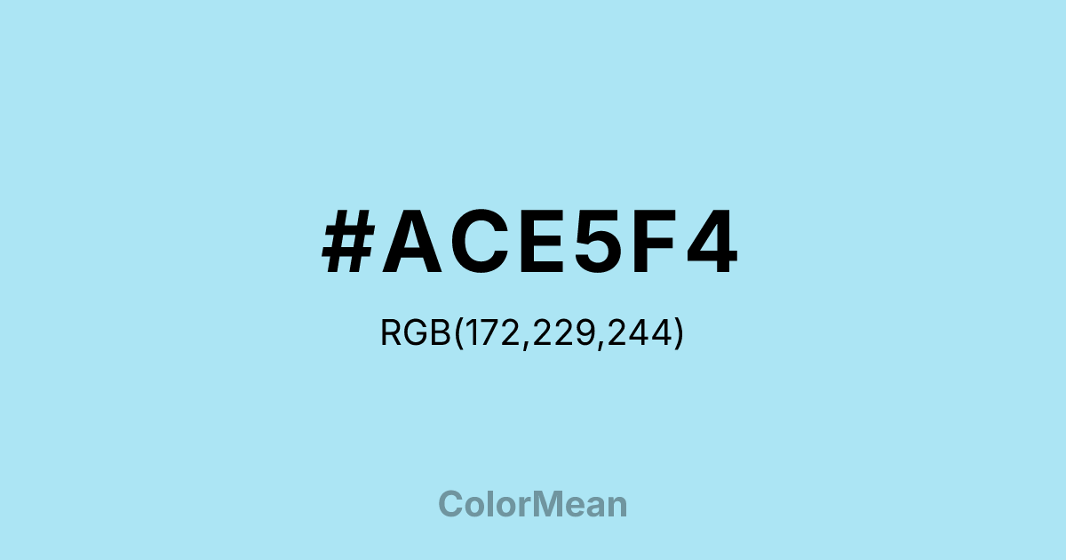 #ACE5F4 color swatch