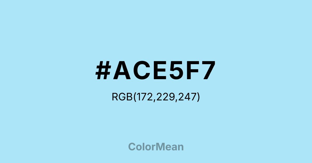#ACE5F7 color swatch