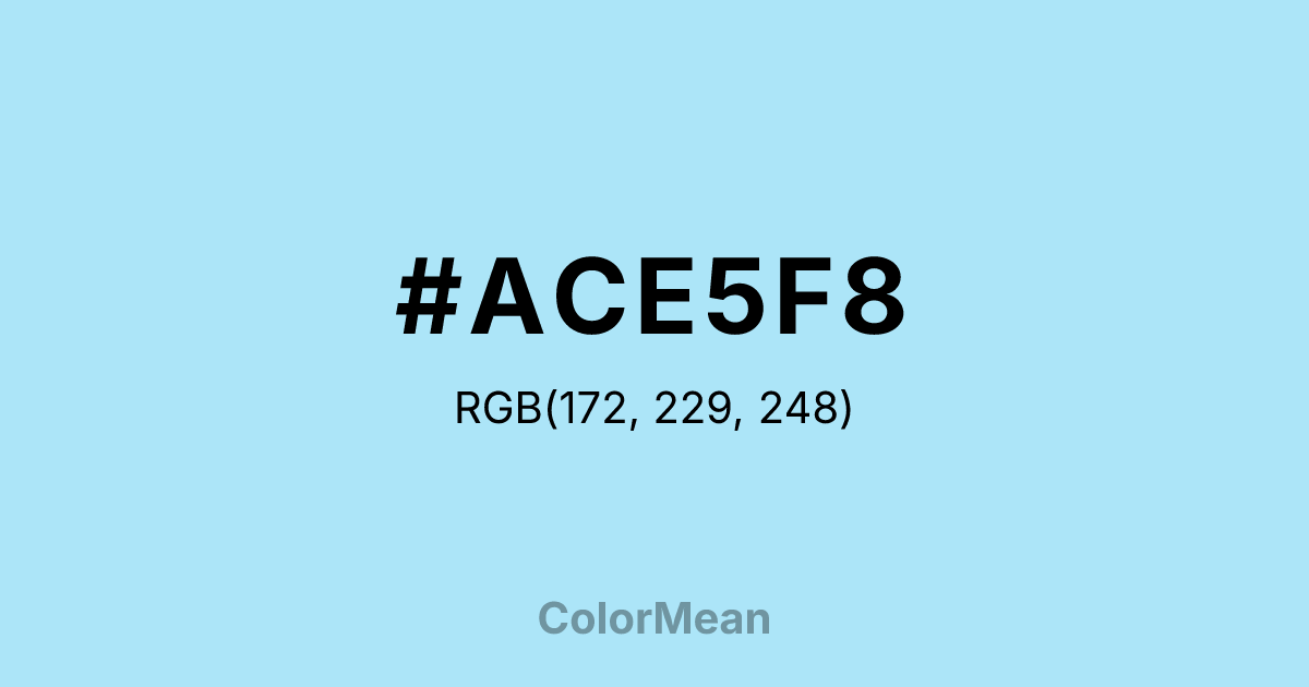 #ACE5F8 color swatch
