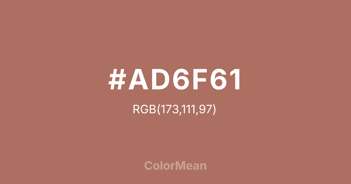 #AD6F61 color swatch
