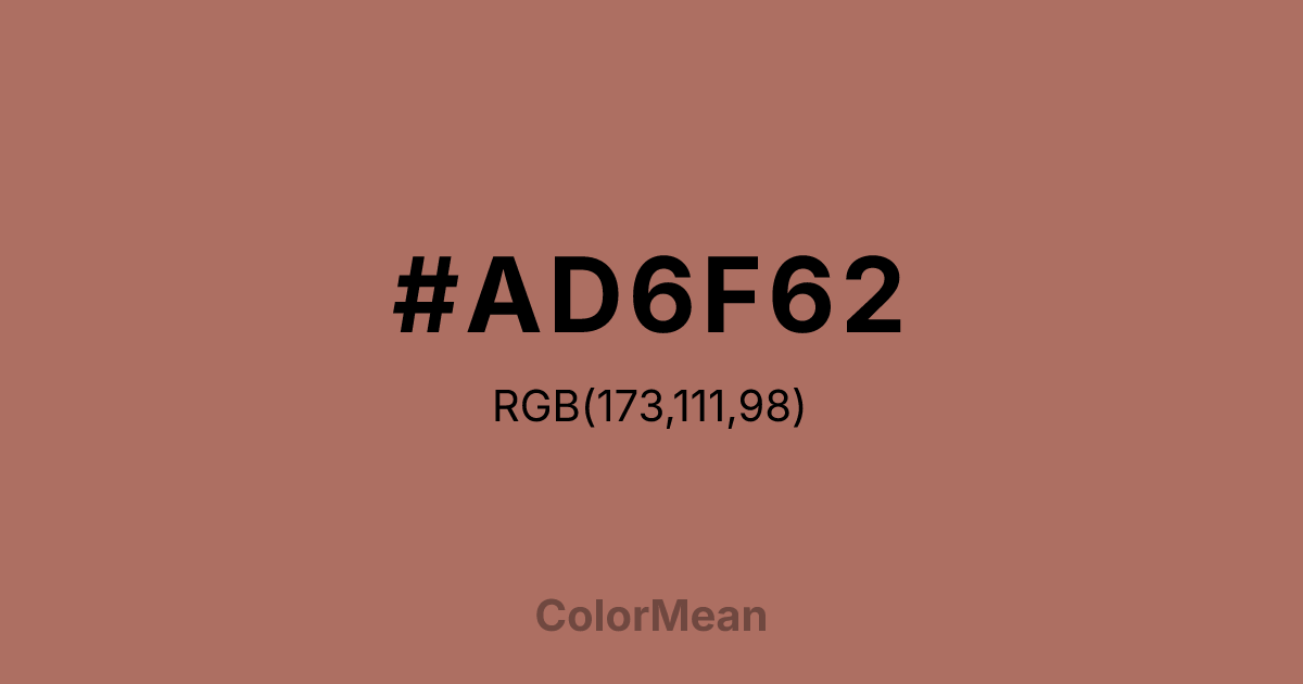 #AD6F62 color swatch