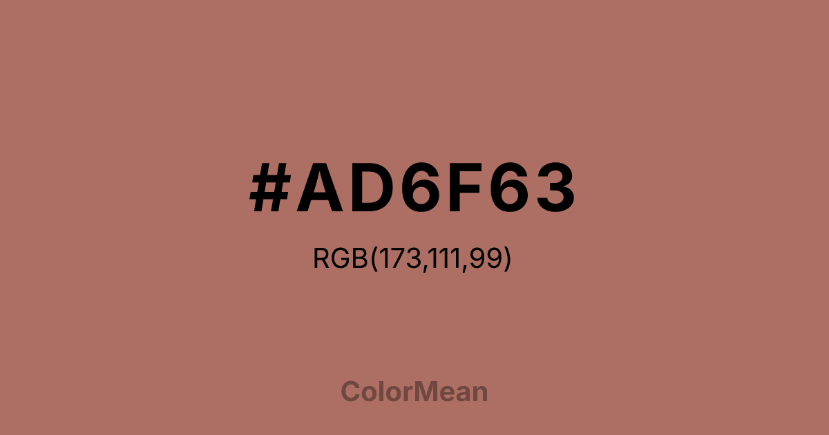 #AD6F63 color swatch