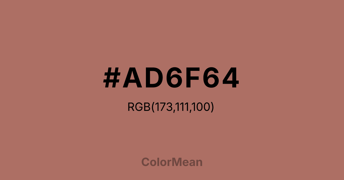 #AD6F64 color swatch