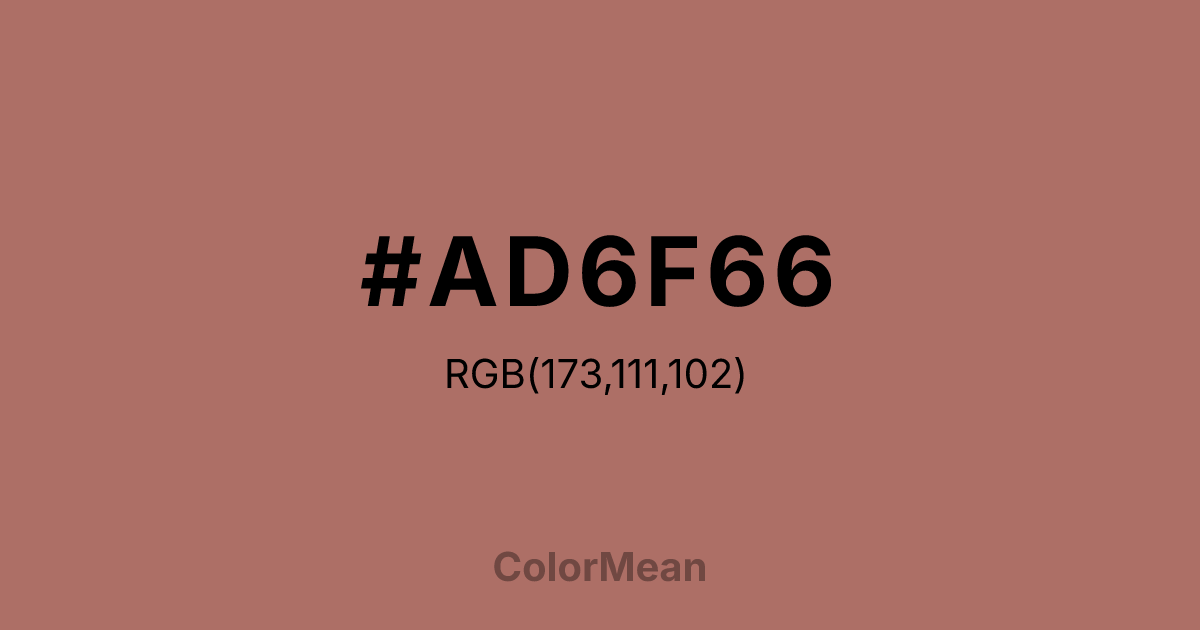 #AD6F66 color swatch