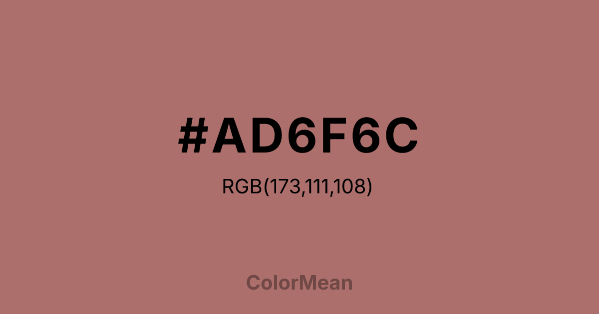 #AD6F6C color swatch