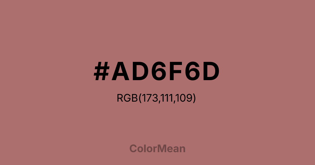 #AD6F6D color swatch