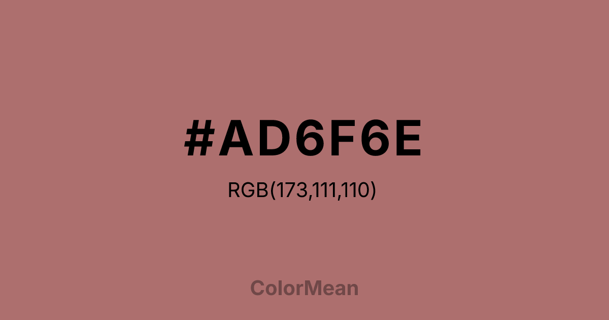 #AD6F6E color swatch