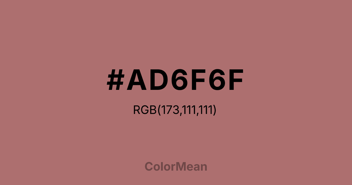 #AD6F6F color swatch