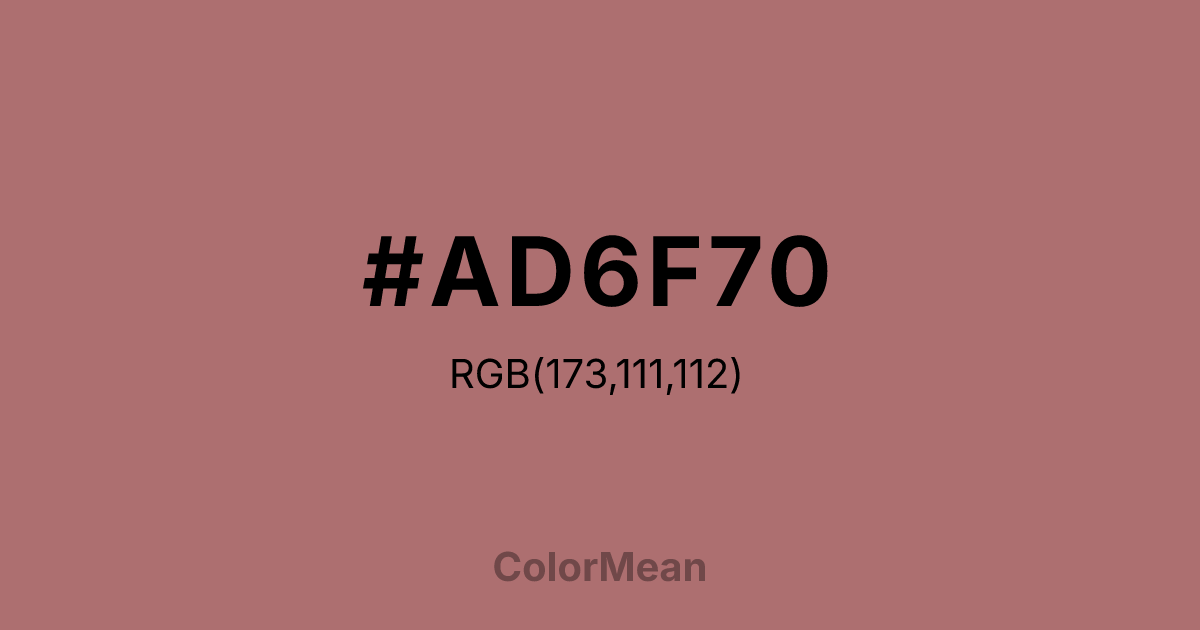 #AD6F70 color swatch