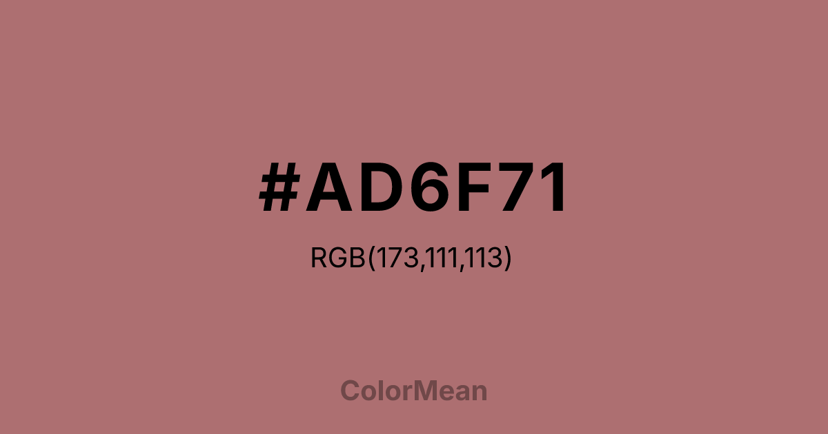 #AD6F71 color swatch