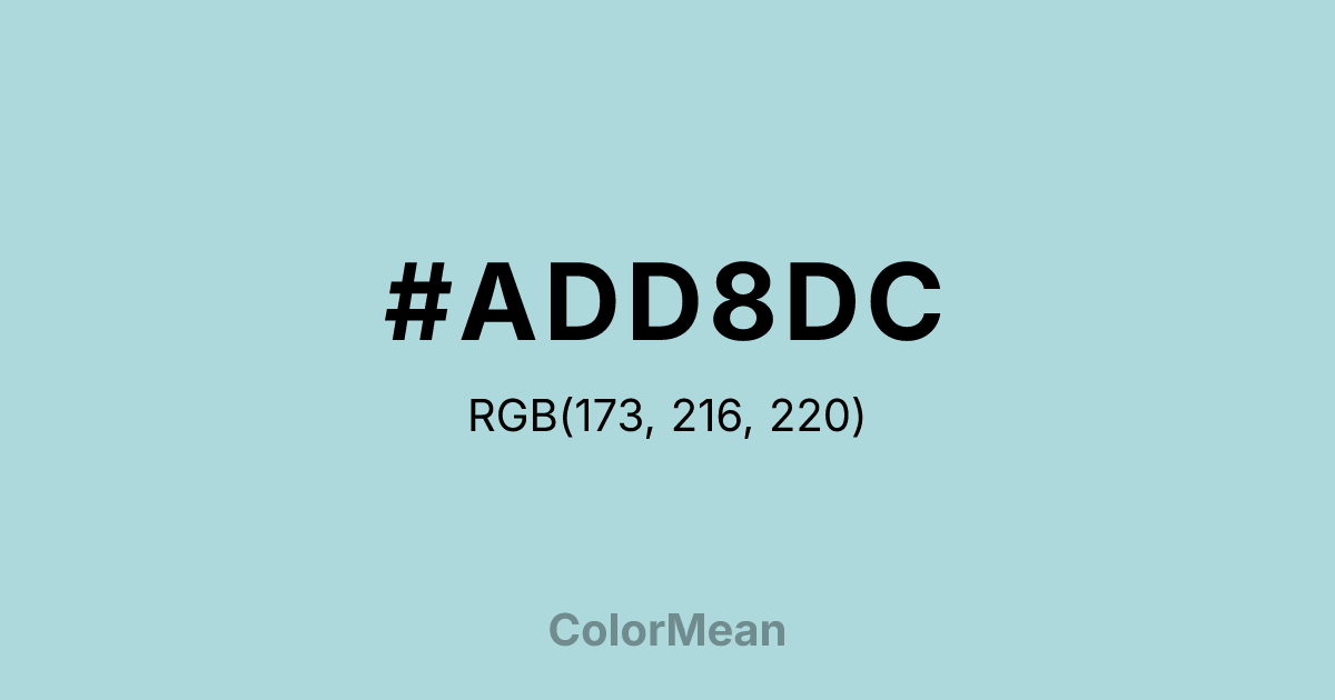 #ADD8DC color swatch
