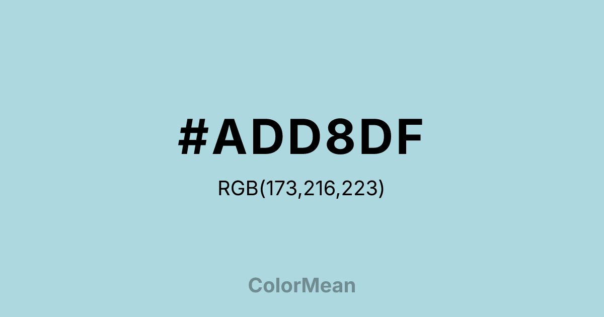 #ADD8DF color swatch