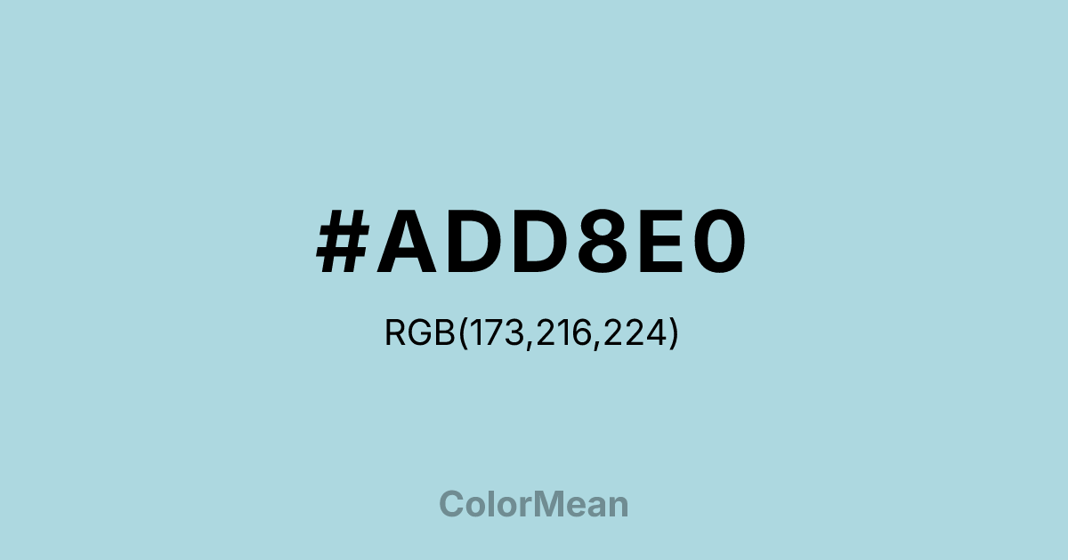#ADD8E0 color swatch
