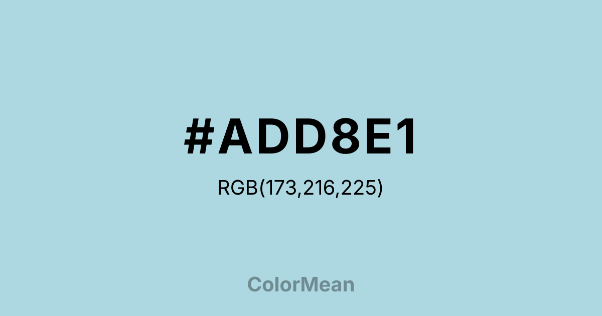#ADD8E1 color swatch