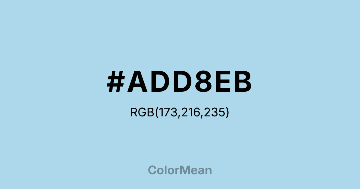 #ADD8EB color swatch