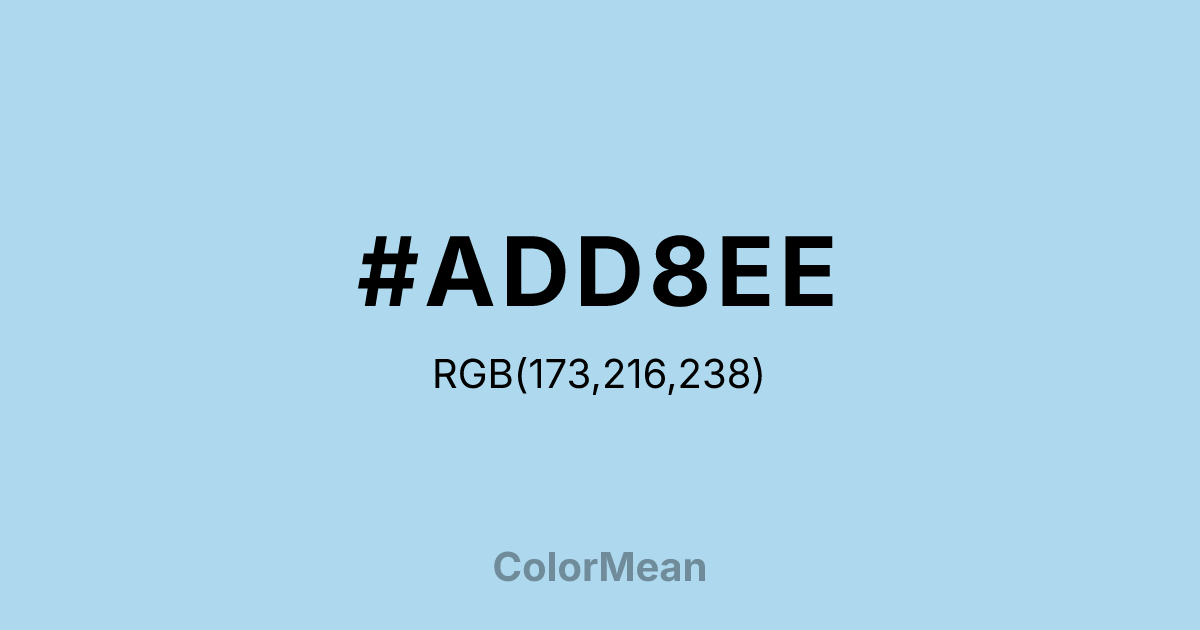 #ADD8EE color swatch
