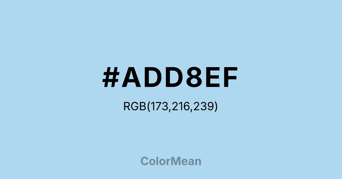 #ADD8EF color swatch