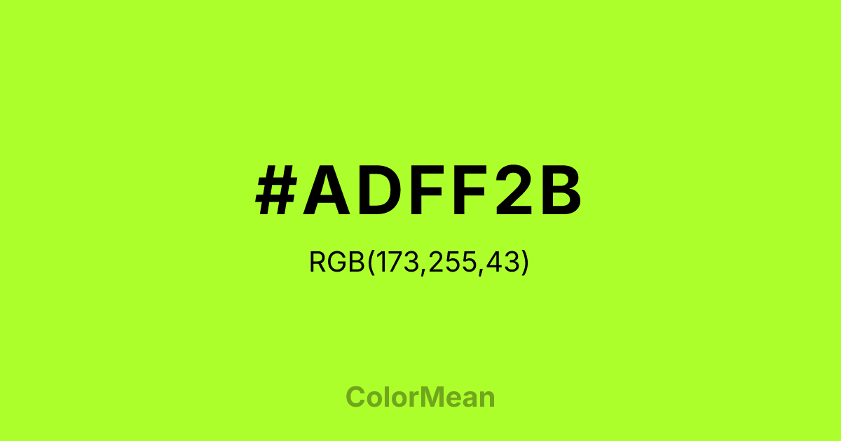#ADFF2B color swatch